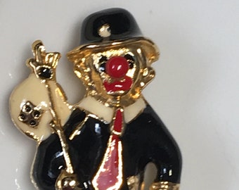 Vintage Brooch Pin BOYD designer Clown Gift Boxed