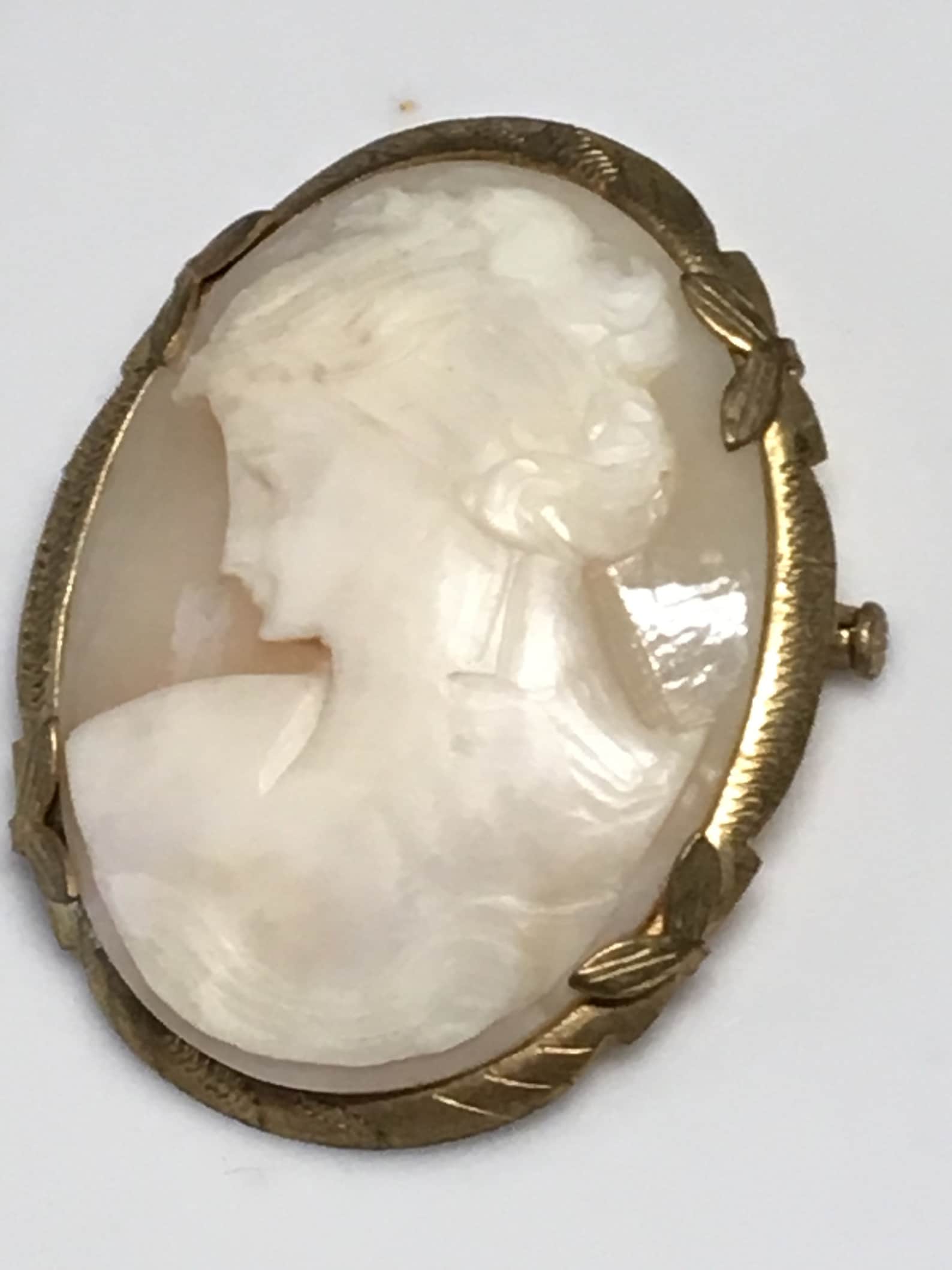 left facing cameo brooch