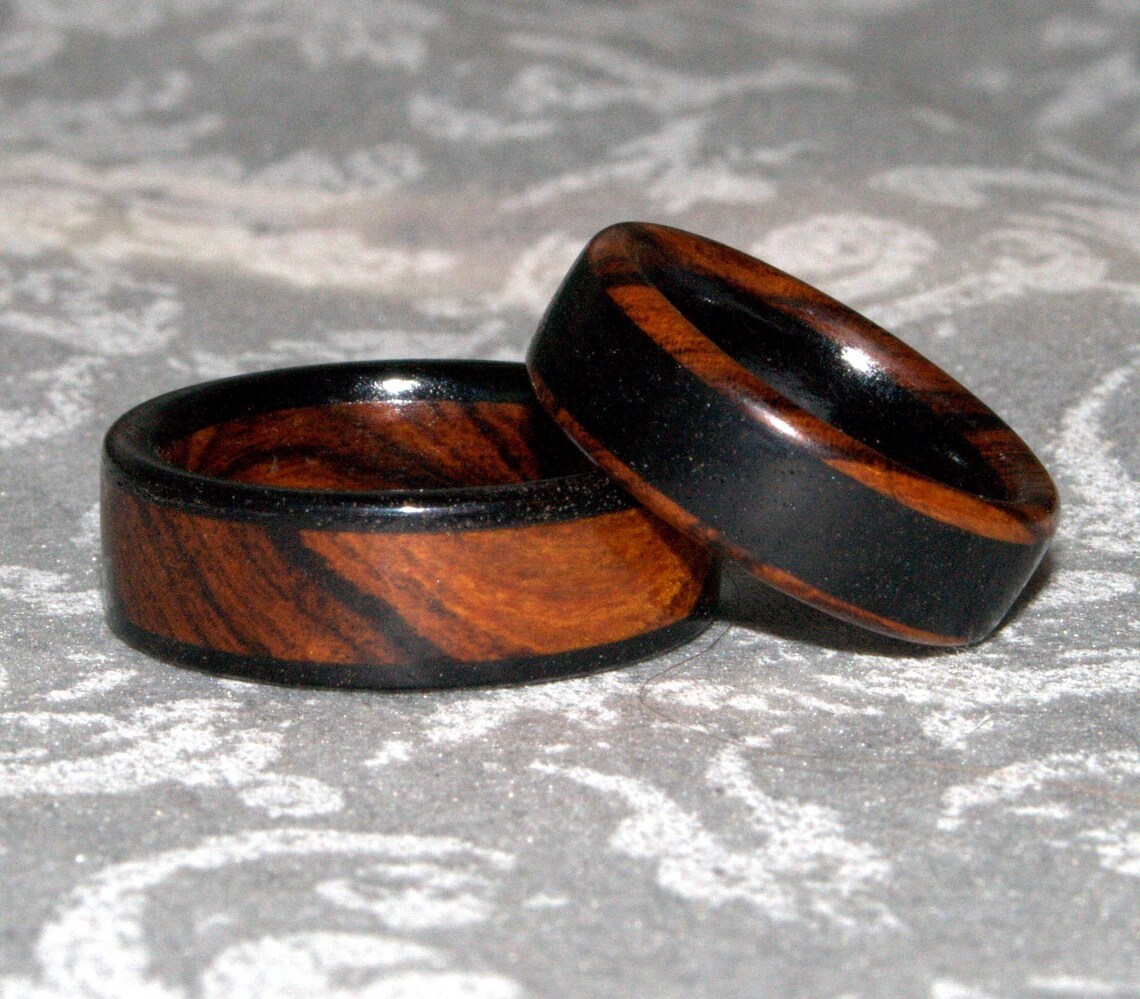 Wooden Rings Custom Set Made to Order Etsy