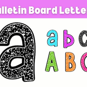 Printable Bulletin Board Letters and Numbers