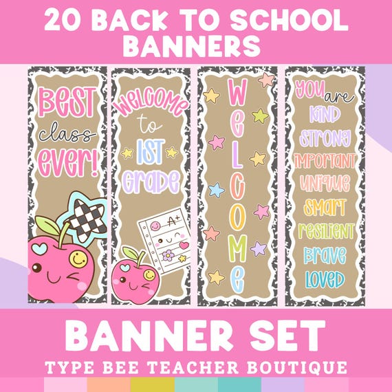 Back to School Banners Door Decor Walgreens Banner Editable in Canva