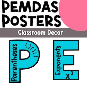 PEMDAS Anchor Chart Posters Order of Operations Anchor Chart Posters