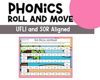 May include: A colorful game board with a beach theme. The board has a grid with words like "start", "the", "big", "from", "cut", "men", "said", "got", "yes", "an", "him", "but", "see", "am", "hot", "as", "has", "if", "get", "ten", "had", and "finish". The game is designed to help children learn phonics.