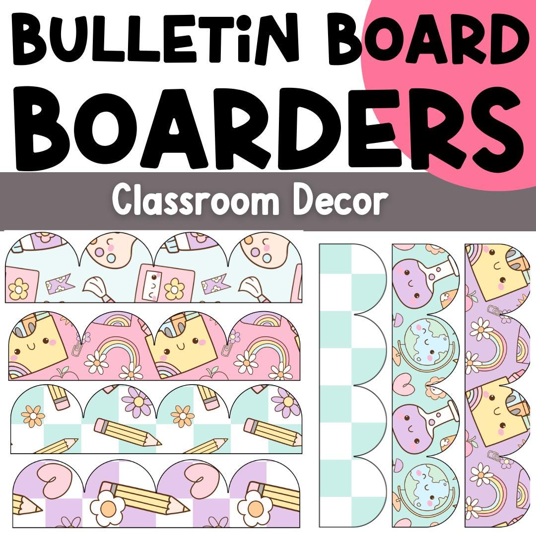 Back to School Bulletin Board Borders Classroom Decor - Etsy