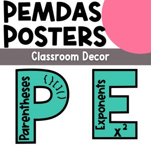 PEMDAS Anchor Chart Posters Order of Operations Anchor Chart Posters