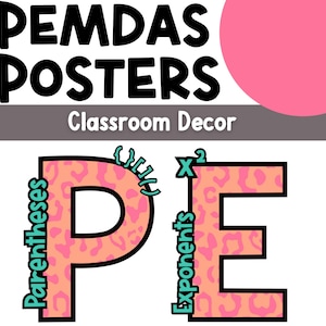 PEMDAS Anchor Chart Posters Order of Operations Anchor Chart Posters