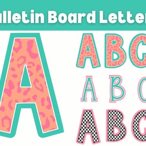 Printable Bulletin Board Letters A-Z and Numbers Classroom Decor