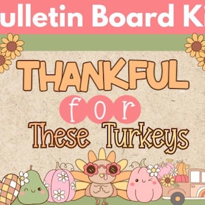 Thanksgiving Bulletin Board Kit Classroom Decor Staff Appreciation