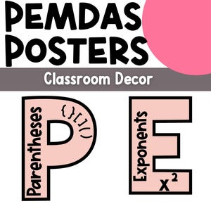 PEMDAS Anchor Chart Posters Order of Operations Anchor Chart Posters