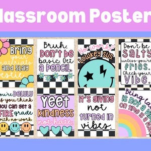 Printable Classroom Posters Middle School High School
