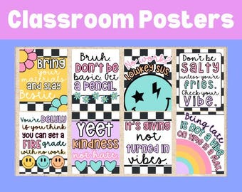 Printable Classroom Posters Middle School High School