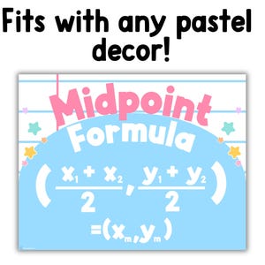 Printable Math Formula Posters Pastel and Notebook Theme Middle and ...