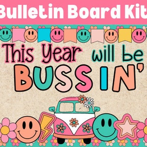 Bulletin Board Kit Back to School Cute Retro Bulletin Board
