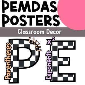 PEMDAS Anchor Chart Posters Order of Operations Anchor Chart Posters