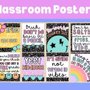 Classroom Vibes Posters Middle School High School