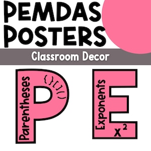 PEMDAS Anchor Chart Posters Order of Operations Anchor Chart Posters