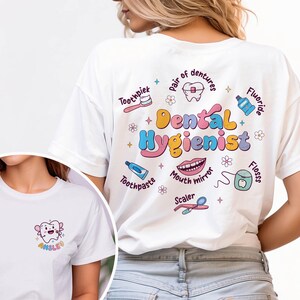 Retro Dental Hygienist Shirt, Dental Assistant Shirt for Women, Personalized Gift for Dentist, Dental Student Graduation Gift, Dental Squad