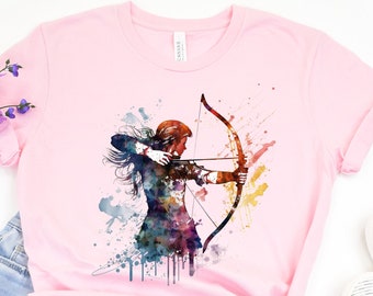 Archery Girl Watercolor - Jersey Short Sleeve Tee