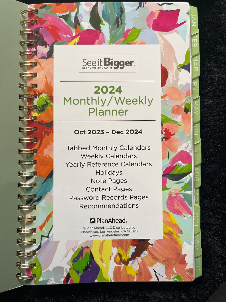 See It Bigger 2024 Planner Etsy