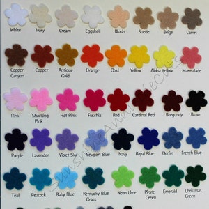 Color Chart 45 CRAFT FELT color Samples National Non Woven Quality felt image 1