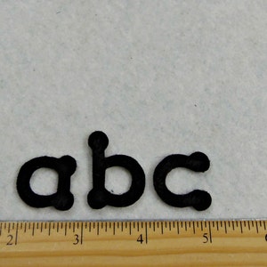 Alphabet Dot font 1.25" Lower case, your color choice