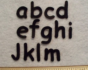 Comic Sans 1" Alphabet letters LOWER Case craft felt your color choice