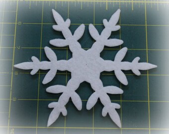 NEW! 5 1/4"  snowflakes 6 or 12 pcs - craft  felt ,your color choice