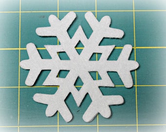 3" snowflake 12 Pcs  in  Craft or Wool blend felt, your choice of color