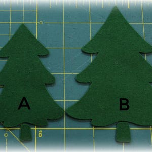 NEW! FELTED WOOL fabric Pine / Christmas Trees  Two sizes  Your  Color Choice
