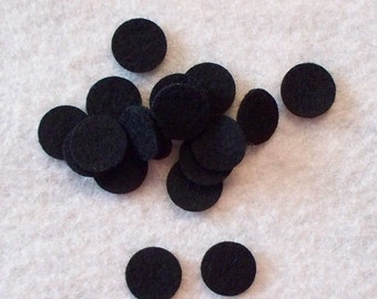 60 pcs .25 inch  felt circles spots dots for eyes and more CRAFT or WOOL felt, your color choice.