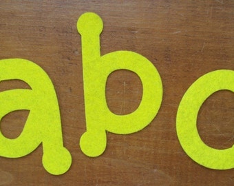 Die Cut Felt Chunky 4" Alphabet Lower Case - craft felt your color choice