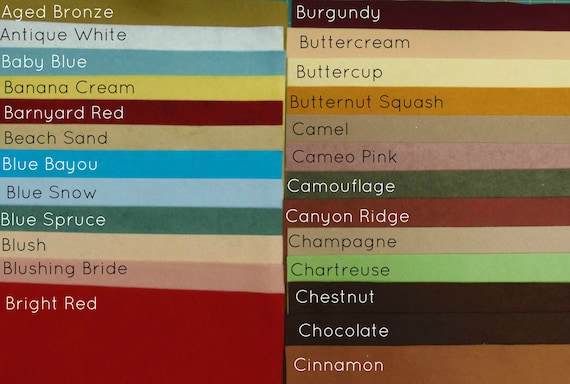 Antique Bronze Color Chart