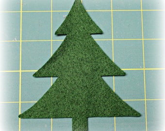 4.5" Tree  6 pcs - craft  or wool blend felt ,your color choice