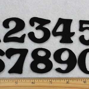 Die cut felt Numbers 1.5 inch Style Fairytale craft felt your choice of color