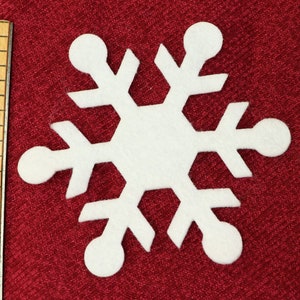 NEW! 4.5"  snowflakes 6, 12 or 24 pcs - CRAFT  felt your color choice
