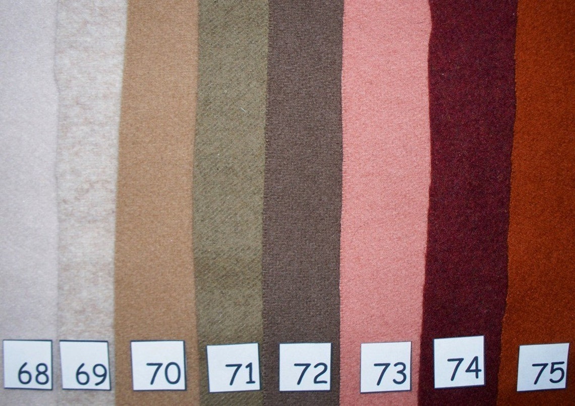 New FELTED WOOL Fabric 1 1/4 Circles Your COLOR Choice Etsy