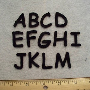 Comic Sans 1&quot; Alphabet letters UPPER Case craft felt- your choice of color