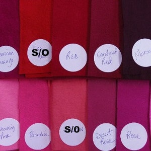 Color Chart for WOOL FELT Blends image 1