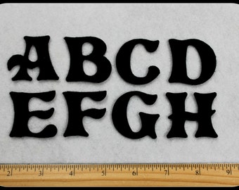 Die cut felt 1.5" Alphabet Fairy Tale font craft felt  Your color choice