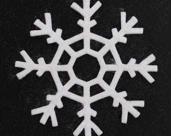 3.25"  snowflake # 93 - 6 pcs - craft or wool blend  felt ,your color choice