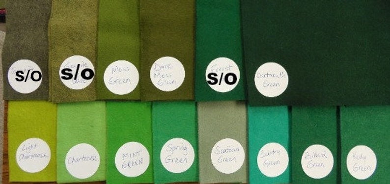 Color Chart for WOOL FELT Blends image 2