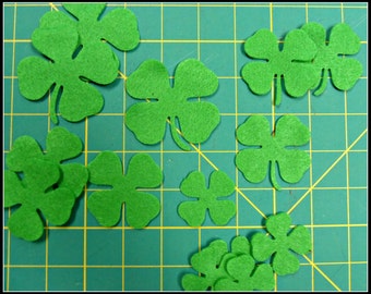 Shamrock clover  4 sizes Apple Green craft felt or your color choice