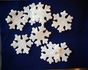 3 inch snowflakes 12 pcs Wool Blend Felt