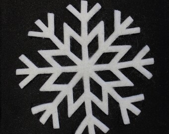 3.25"  snowflake # 92 - 6 pcs - craft or wool blend  felt ,your color choice