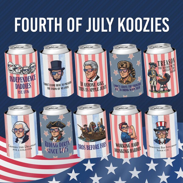 4th of July Funny Koozies