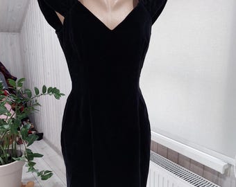 Anna Molinari Vintage Elegant Black Dress Size 44 IT - Etsy New Zealand