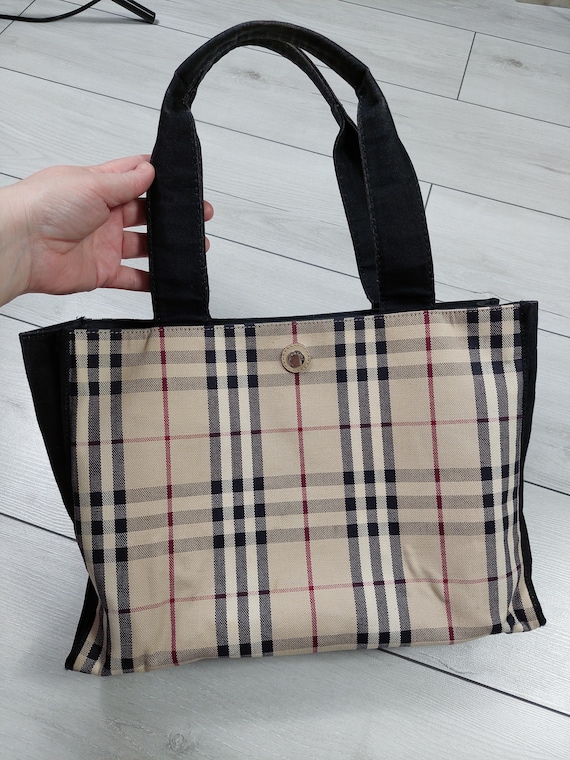 Burberry Nova Check Tote Bag Canvas Beige - Etsy