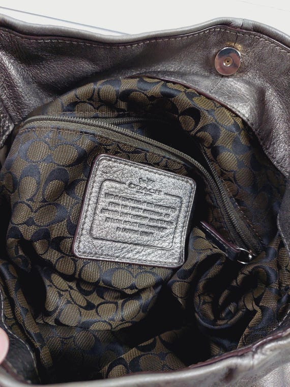 Coach Madison Metallic Leather Shoulder Bag - Gem