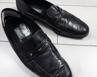 BALLY Patent Leather Loafers, 80s Genuine Leather Black  display picture 3