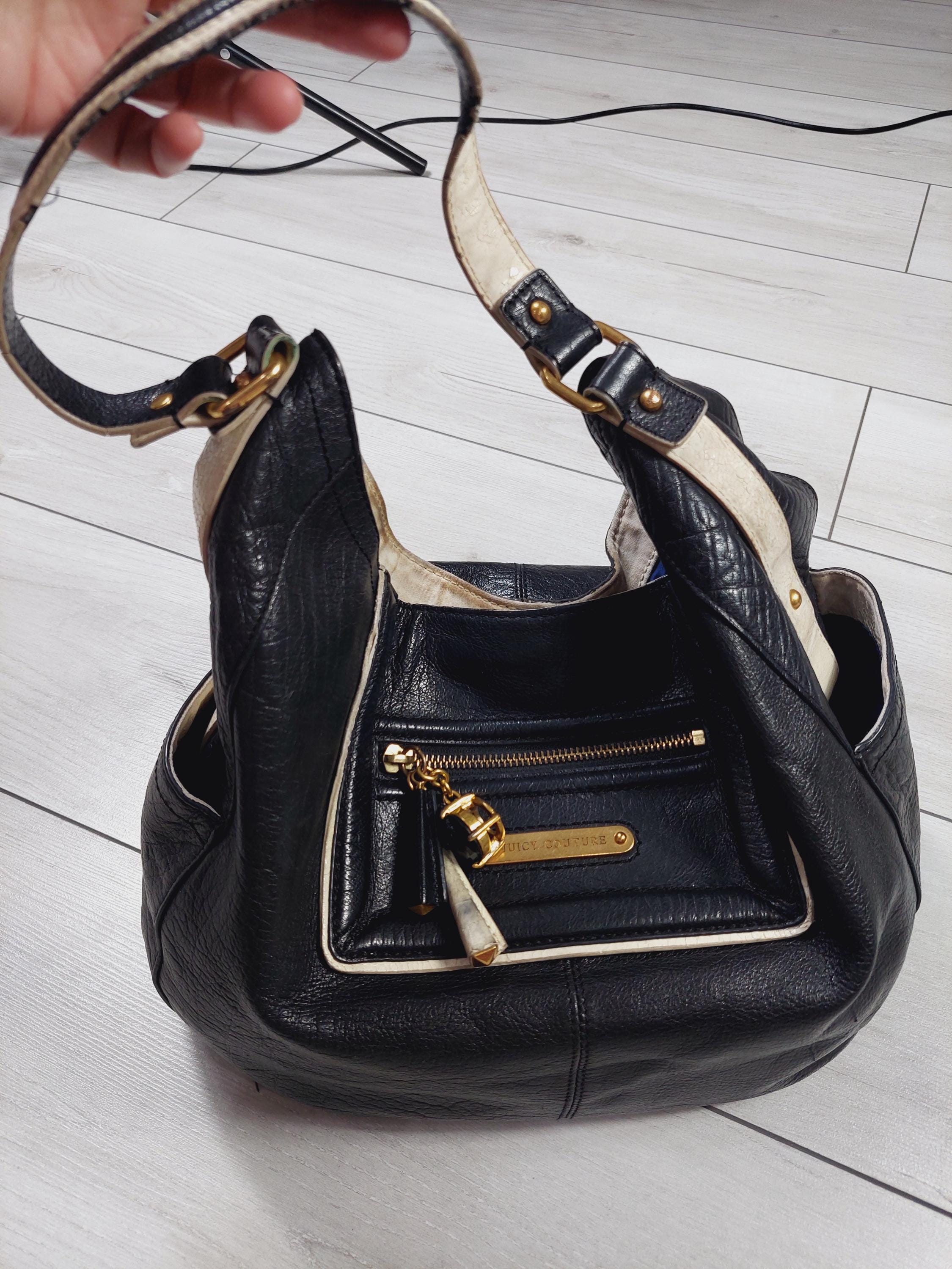 Juicy Couture Vintage Y2K Black Leather Tote Bag - Etsy